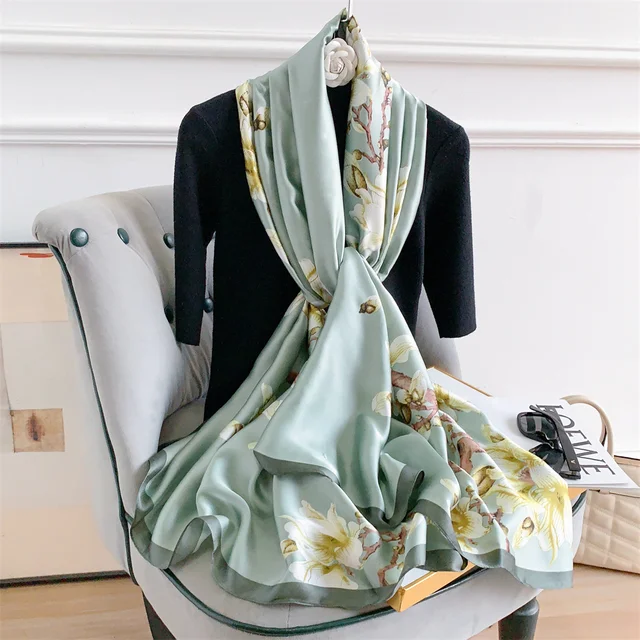 Autumn Melody Printed Silk Scarf