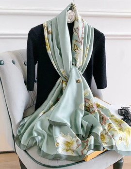 Autumn Melody Printed Silk Scarf