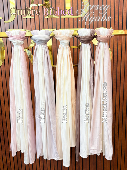 Ombre Ribbed Jersey Hijabs