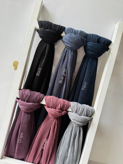 Zera Ribbed Chiffon Hijabs