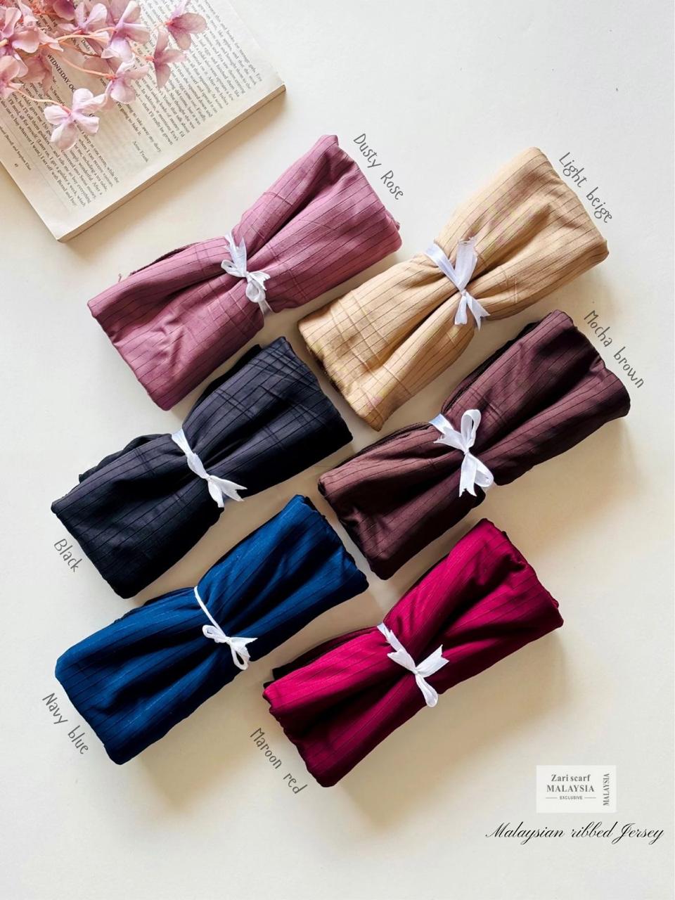 Zari Malaysian Ribbed Jersey Hijabs