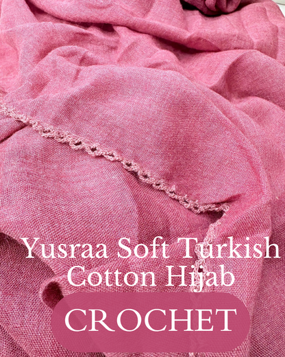 Yusraa Turkish Soft Cotton Crochet Hijabs