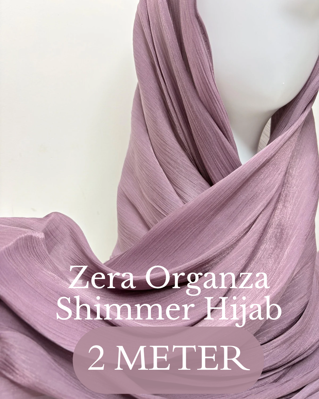 Zera Organza Shimmer Hijabs 2 Meter – Navy Fabric Party Wear Hijabs