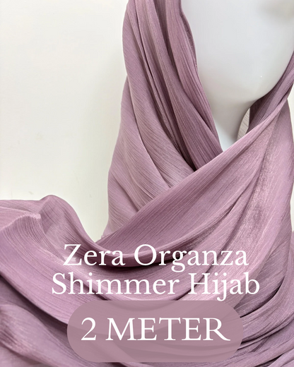 Zera Organza Shimmer Hijabs 2 Meter – Navy Fabric Party Wear Hijabs