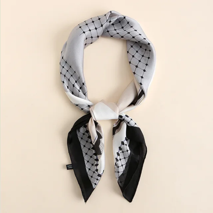 Canyon Classic Black Print Silk Square Scarves 70 CM