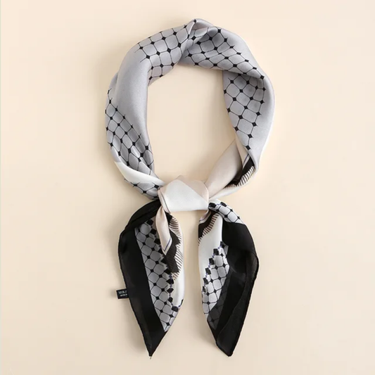 Canyon Classic Black Print Silk Square Scarves 70 CM