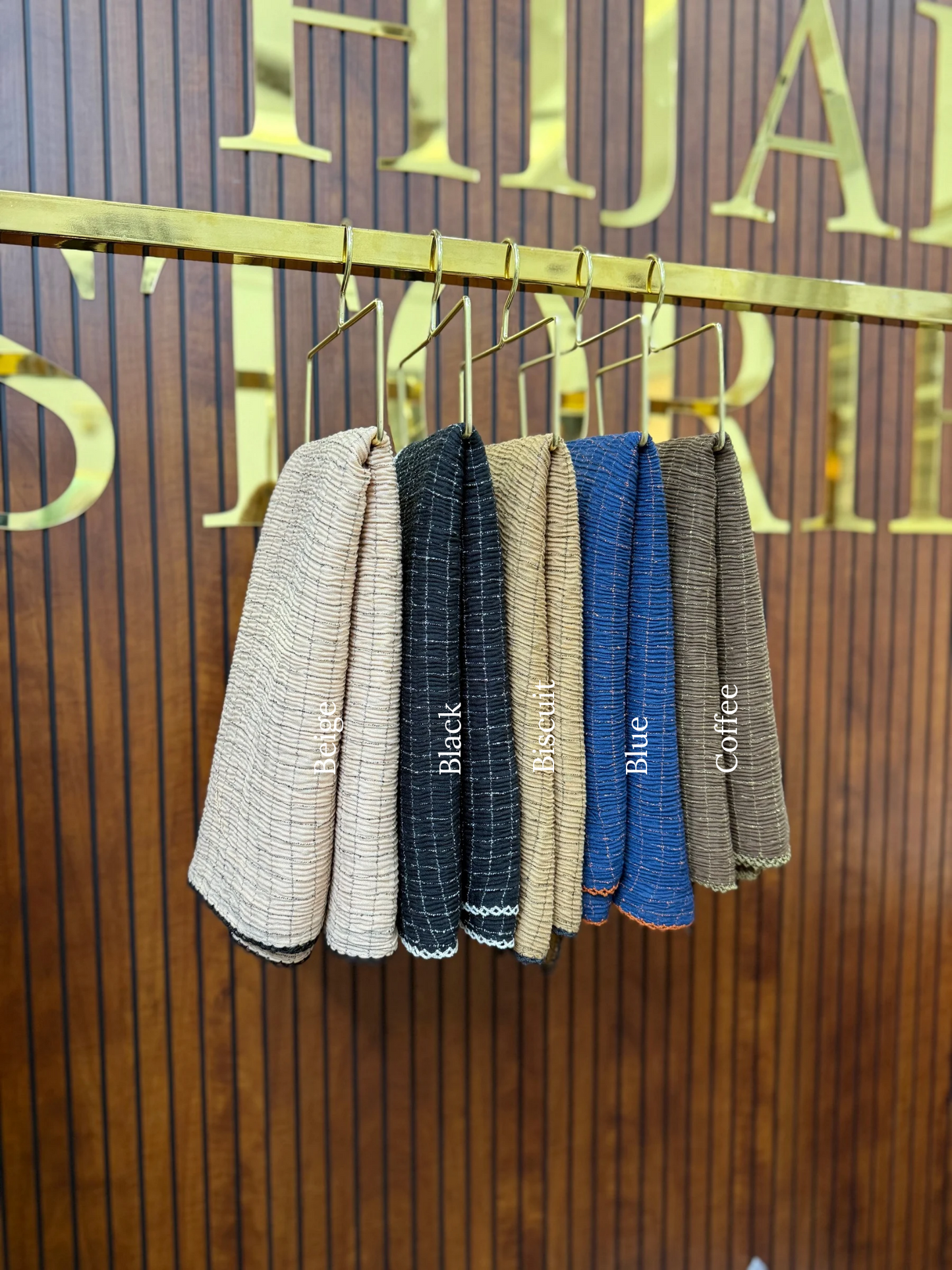 Dubai Cotton Check Crochet Hijabs Summer Edition 26’