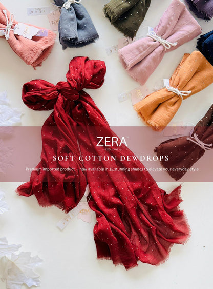 Zera Soft Cotton Dewdrop Stone Hijabs