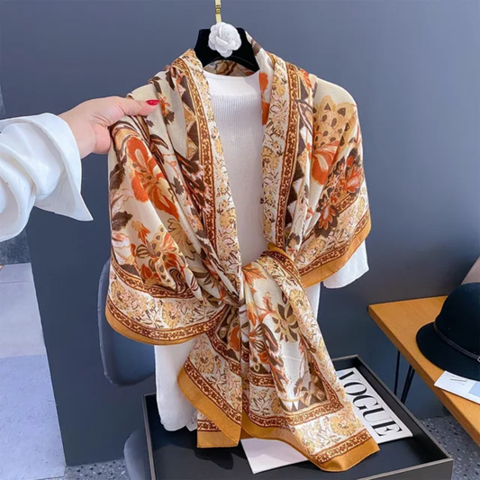 Iris Printed Viscose Scarf