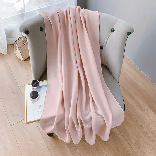 Dusty Pink Premium Plain Viscose Cotton Scarves