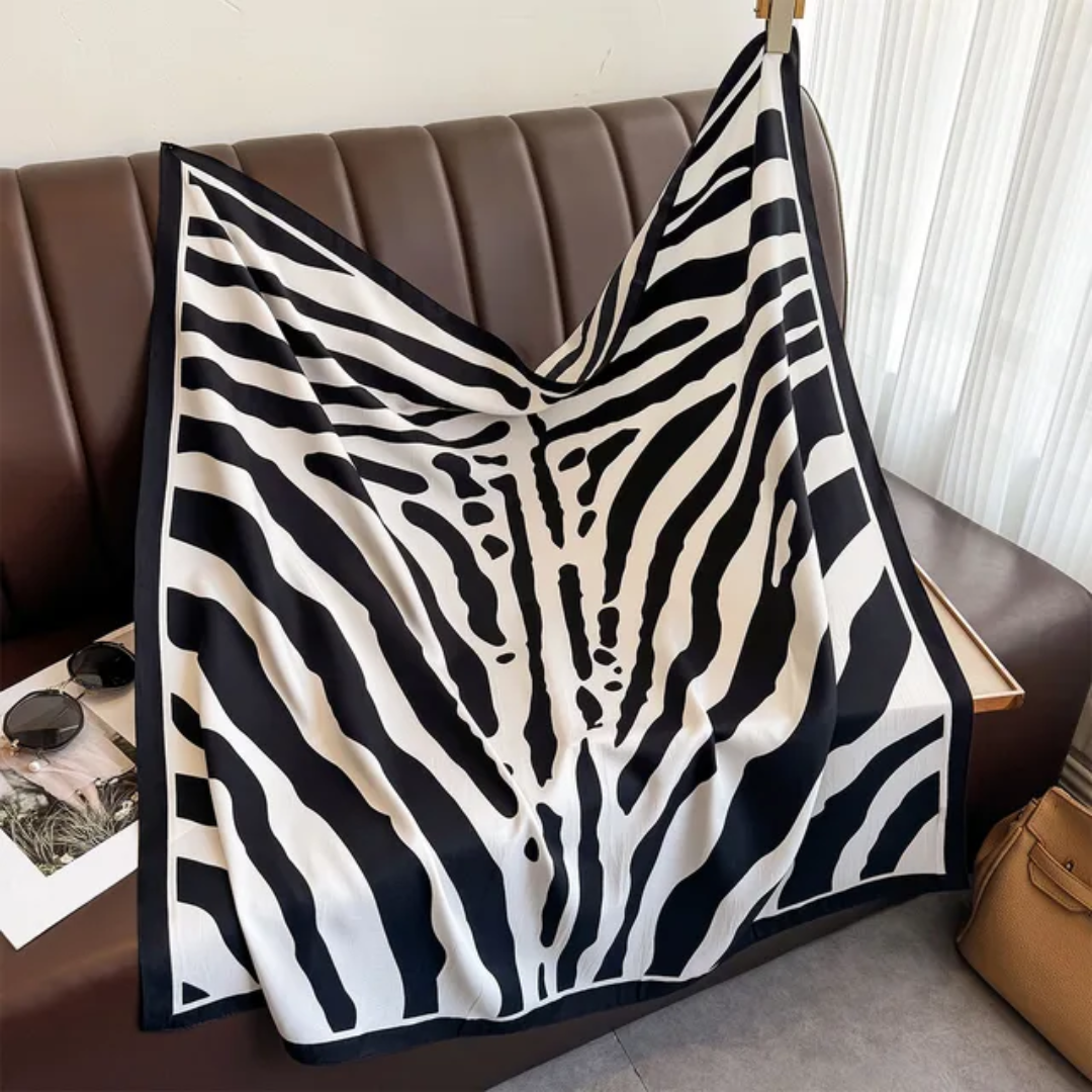 Stable Black Stripes Silk Scarf Monsoon Edition 26