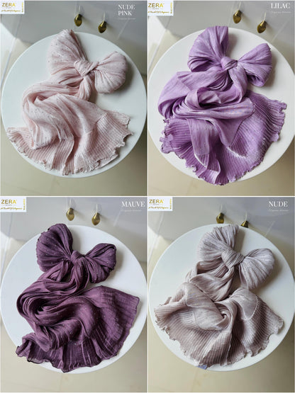Zera Organza Shimmer Frill Hijabs