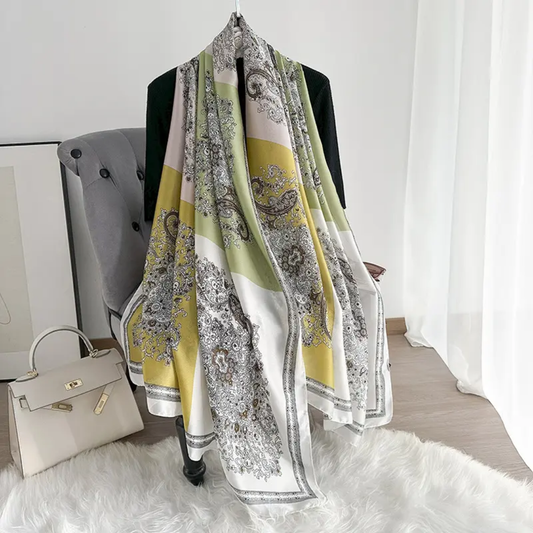 Art Cube Printed Silk Scarf