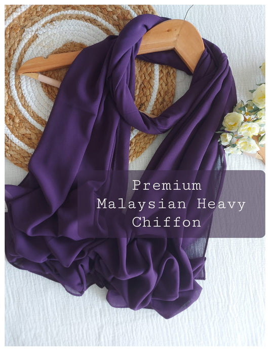 Premium Malaysian Heavy Chiffon Hijabs