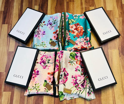 Brand Printed GC Silk Scarf