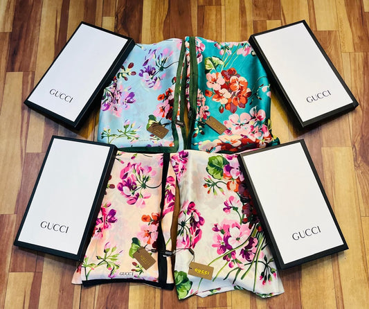 Brand Printed GC Silk Scarf