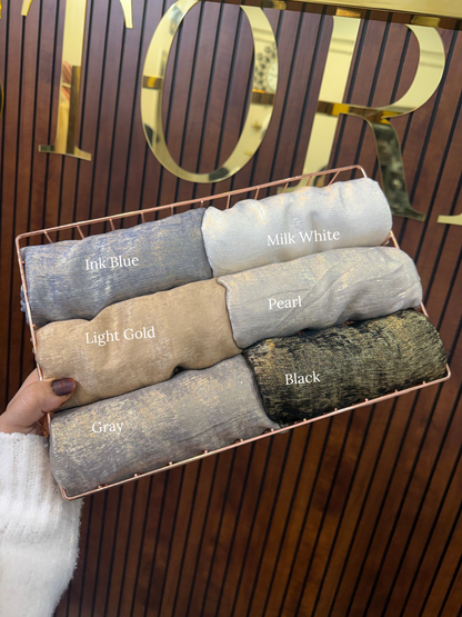 Premium Gold Shine Velvet Hijabs