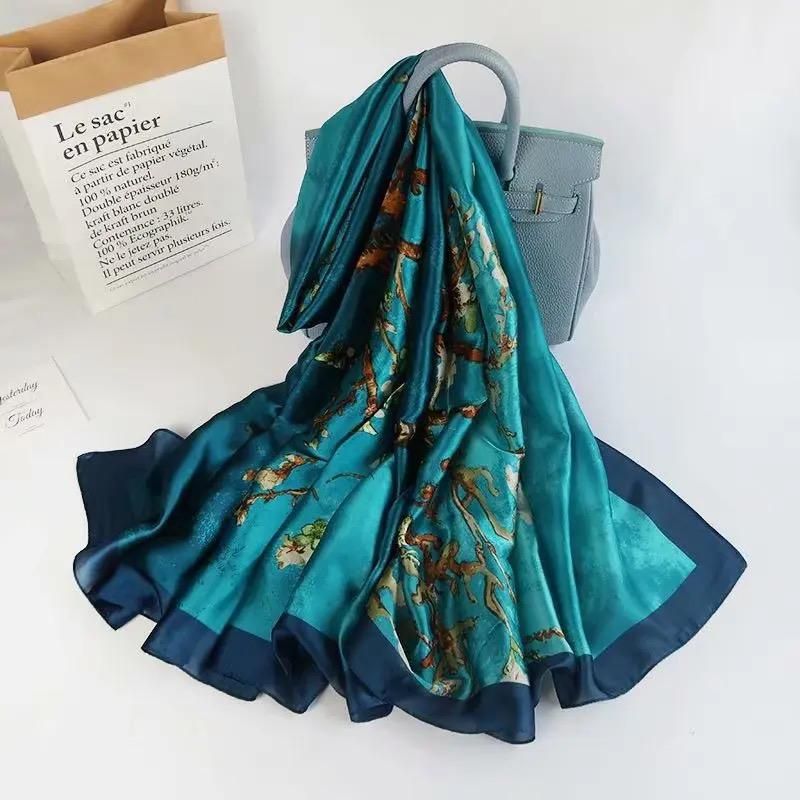 Breathable Silk Scarf – Glossy Finish with Elegant Drape