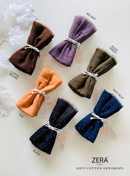 Zera Soft Cotton Dewdrop Stone Hijabs