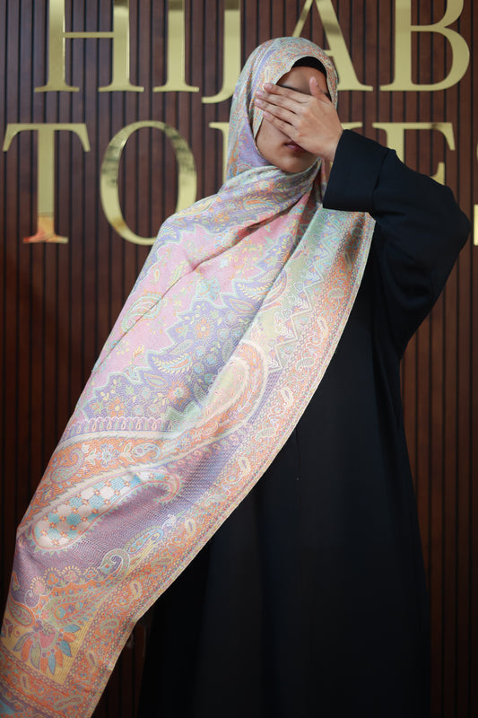 000057 Premium Woven Pashmina Shawl Wrap Scarf