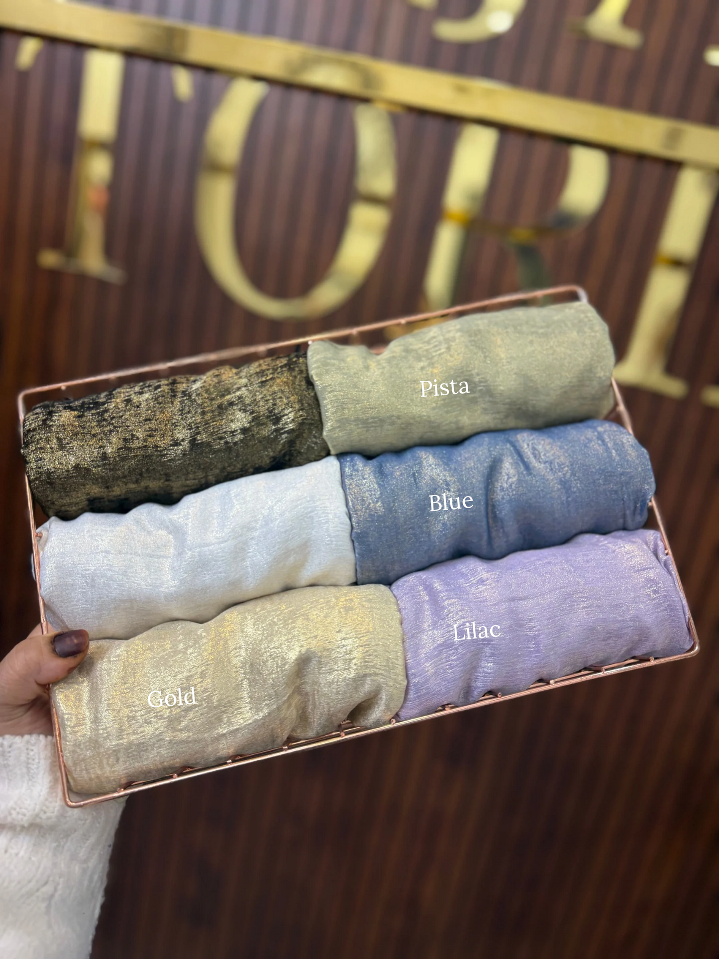 Premium Gold Shine Velvet Hijabs