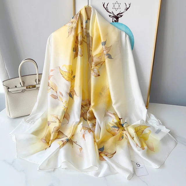 Spring Summer Printed Silk Scarf