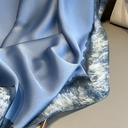 Faded Blume Printed Silk Scarf