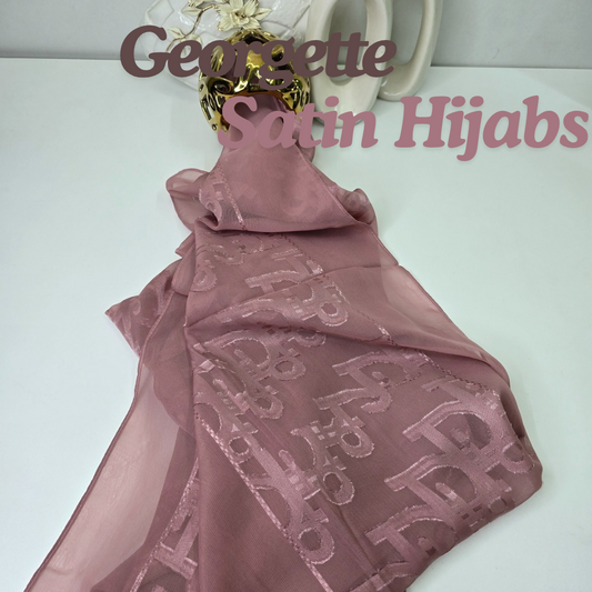 Georgette Satin Hijabs Print 1