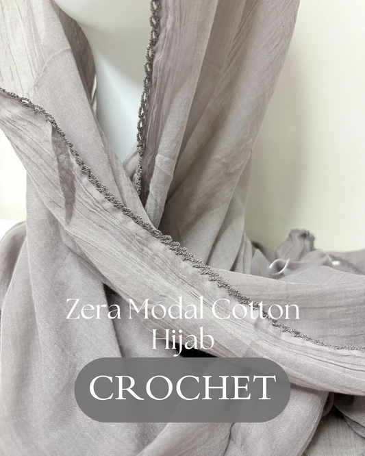 Zera Cotton Crochet Hijabs – pink Cotton Cotton Hijabs