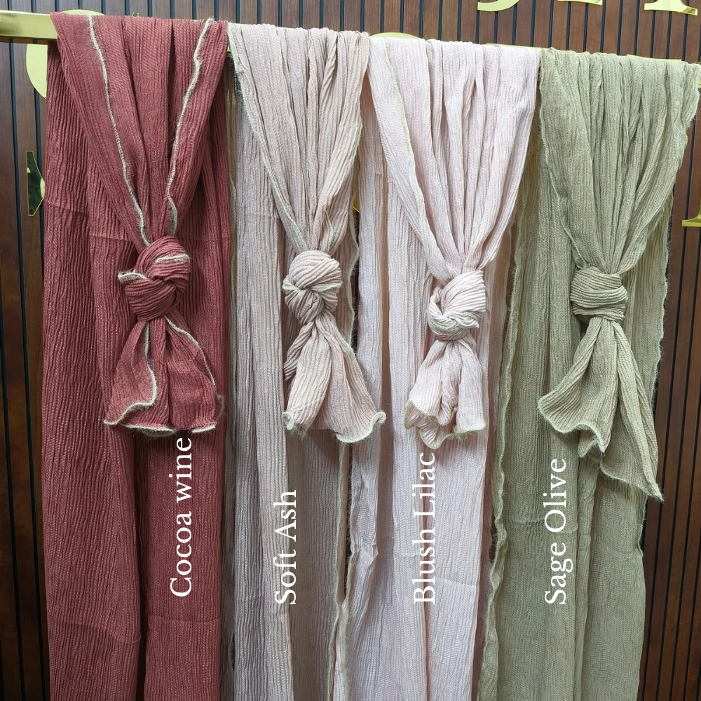 Crush Cotton Piping Hijabs