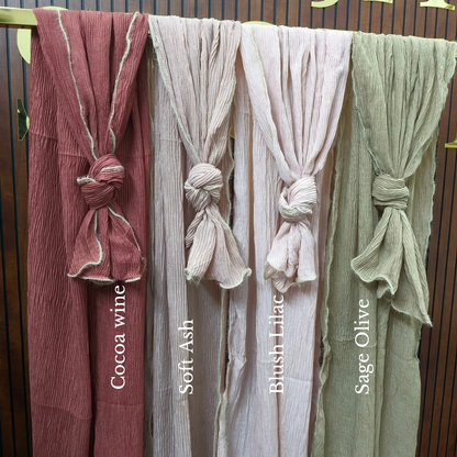 Crush Cotton Piping Hijabs