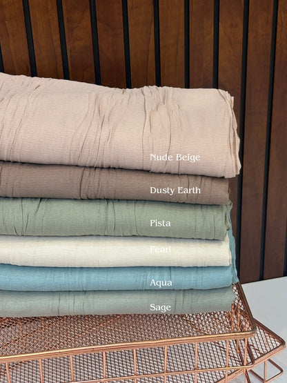 Cotton Line Pleated Hijabs
