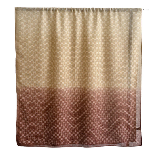 Coffee Ombre Mist Printed Winter Viscose Scarf