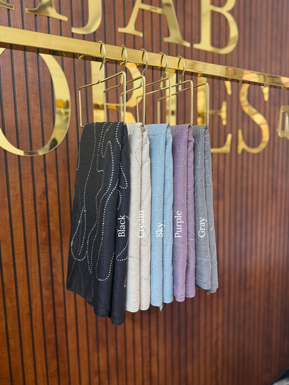 Premium Cotton Wave Stone Hijabs
