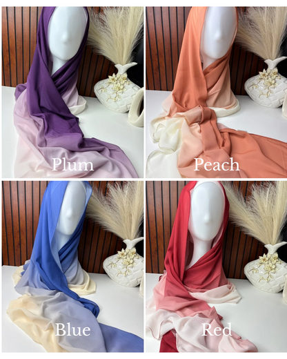 2 Meter Zera Ombre Chiffon Hijabs