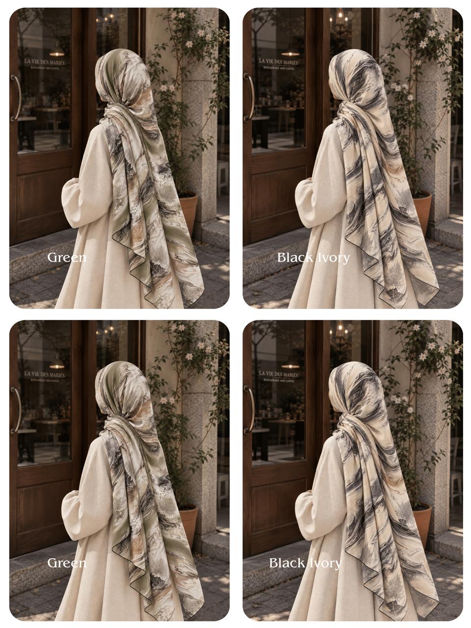 Marble Printed Cotton Hijabs