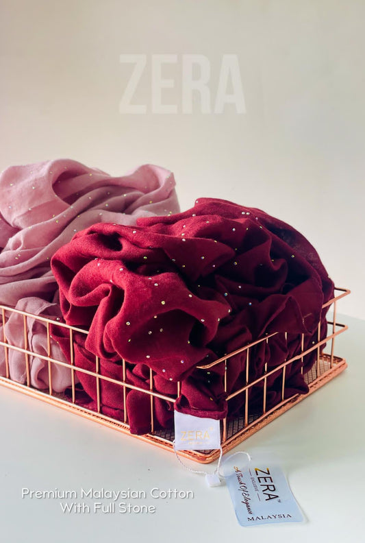 Zera Premium Malaysian Cotton with Stone Hijabs