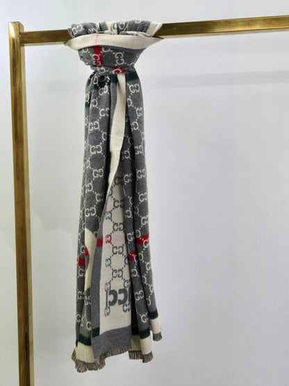 GI Gray Printed Winter Shawls