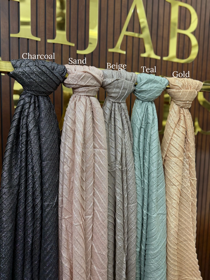 Extra Shine Cotton Pleated Hijabs
