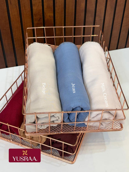 Yusraa Turkish Cotton Crochet Hijabs