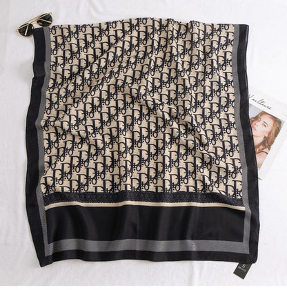 Dio Black Printed Viscose Scarf