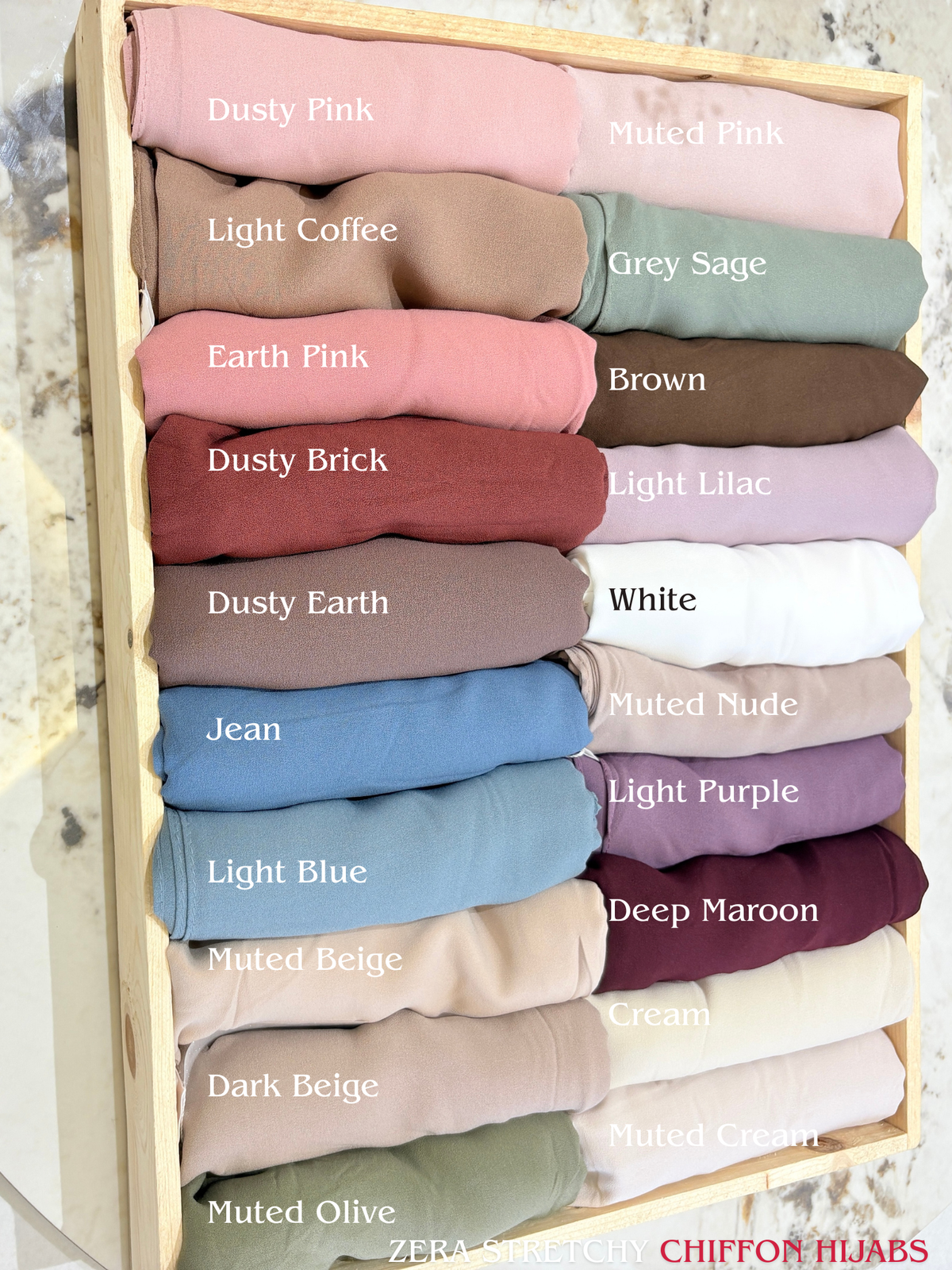 Zera Luxe Premium Stretchy Chiffon Hijabs