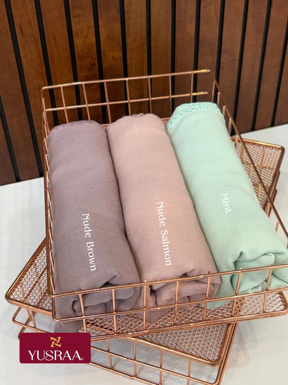 Yusraa Turkish Cotton Crochet Hijabs