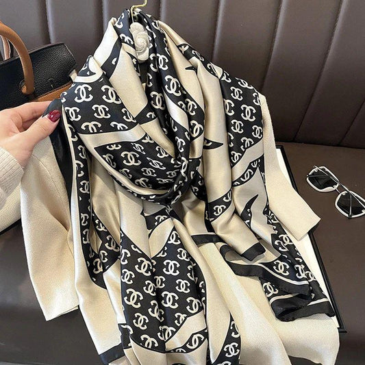 Breathable Silk Scarf – Glossy Finish with Elegant Drape