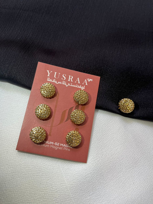 Dark Gold Stone Hijab Magnet