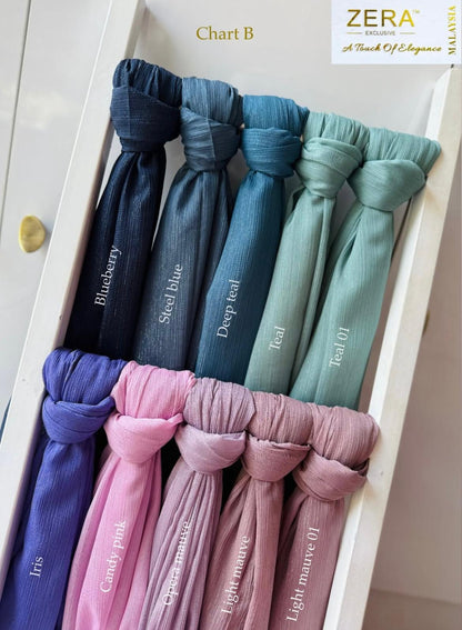 Zera Shimmer Georgette Hijabs