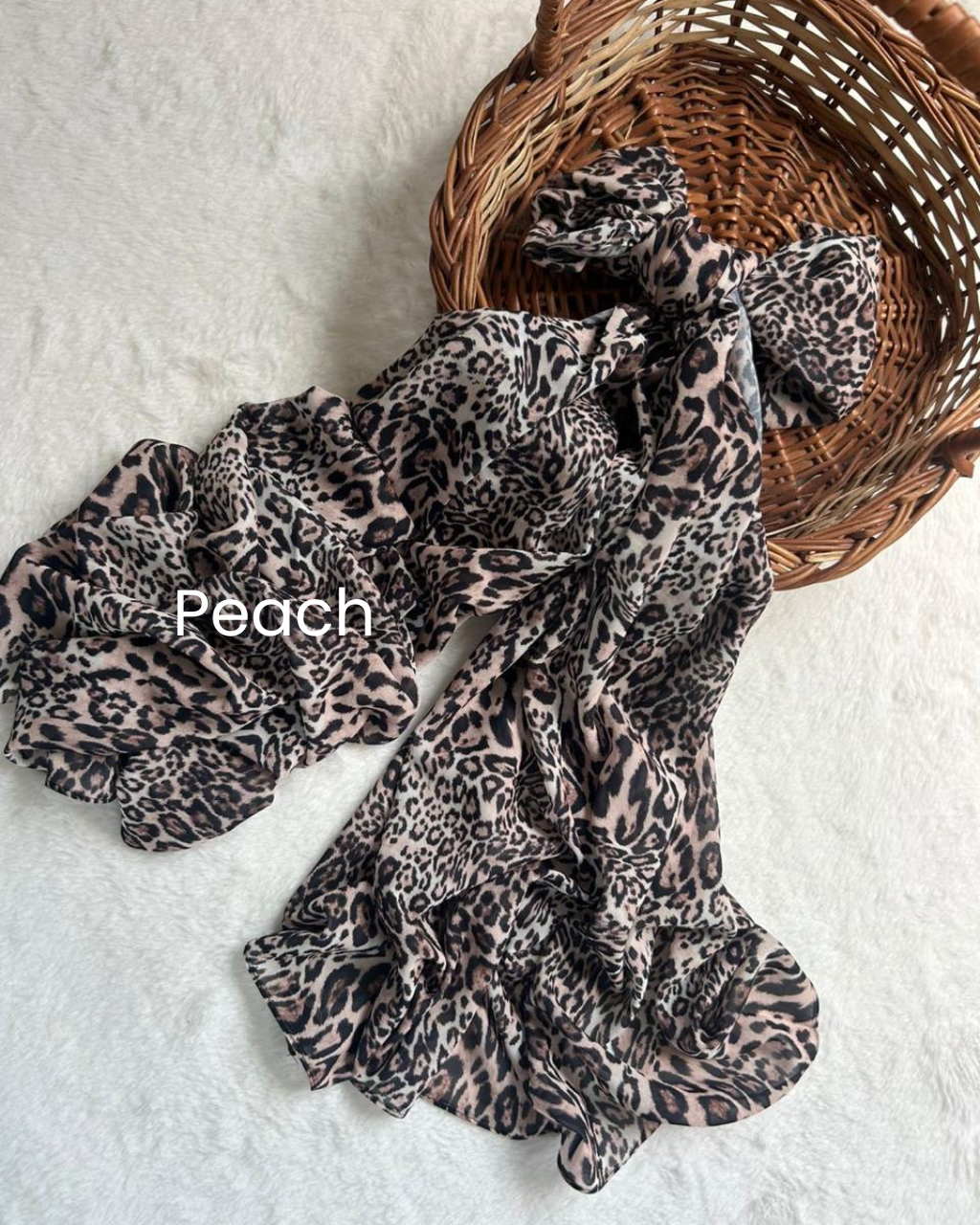 Zera Leopard Printed Heavy Chiffon Hijab