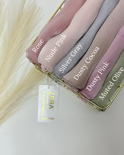 Zera Organza Shimmer 2 Meter Crochet Hijabs