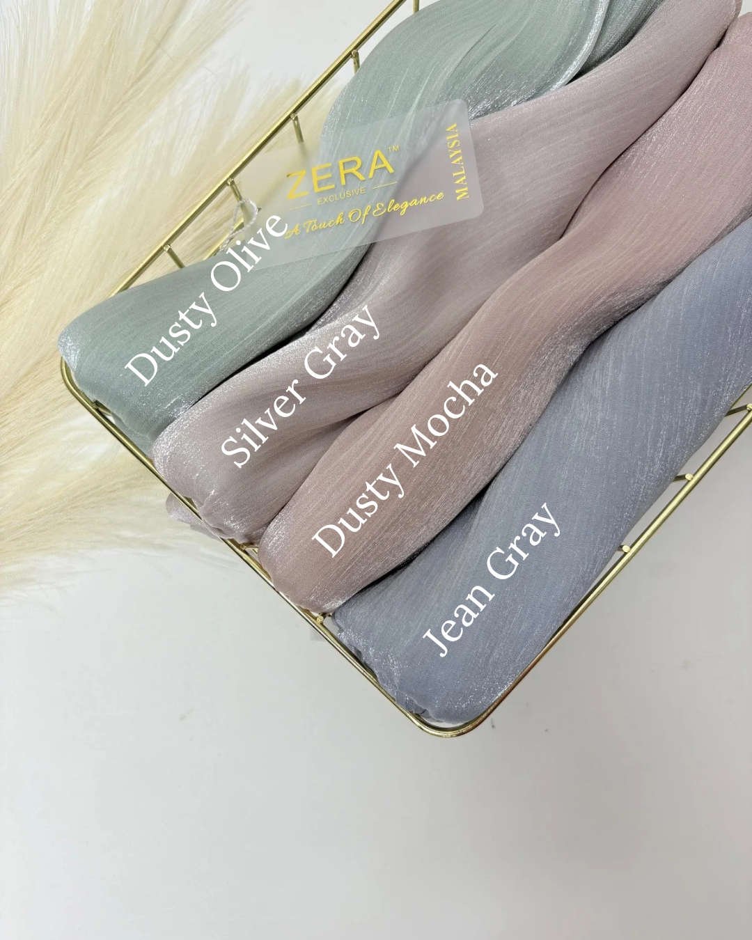 Zera Organza Shimmer Hijabs 2 Meter