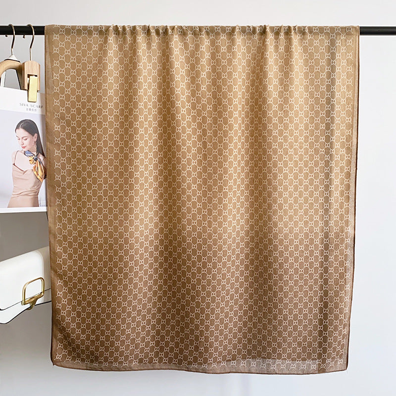 Sand Ombre Mist Printed Winter Viscose Scarf